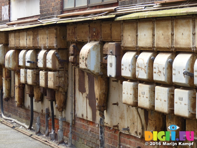 FZ032811 Electricity boxes outside building